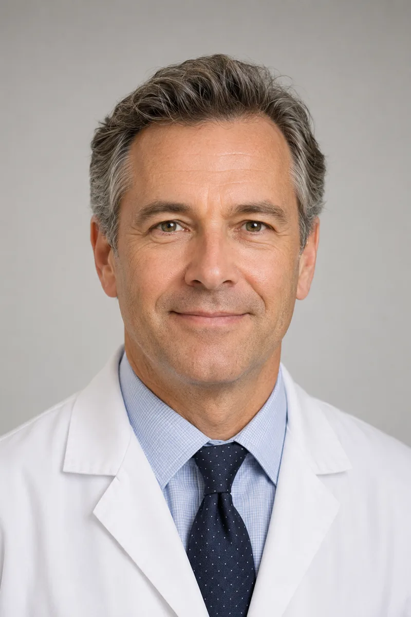 Portrait of Dr. Adrian Mercer.
